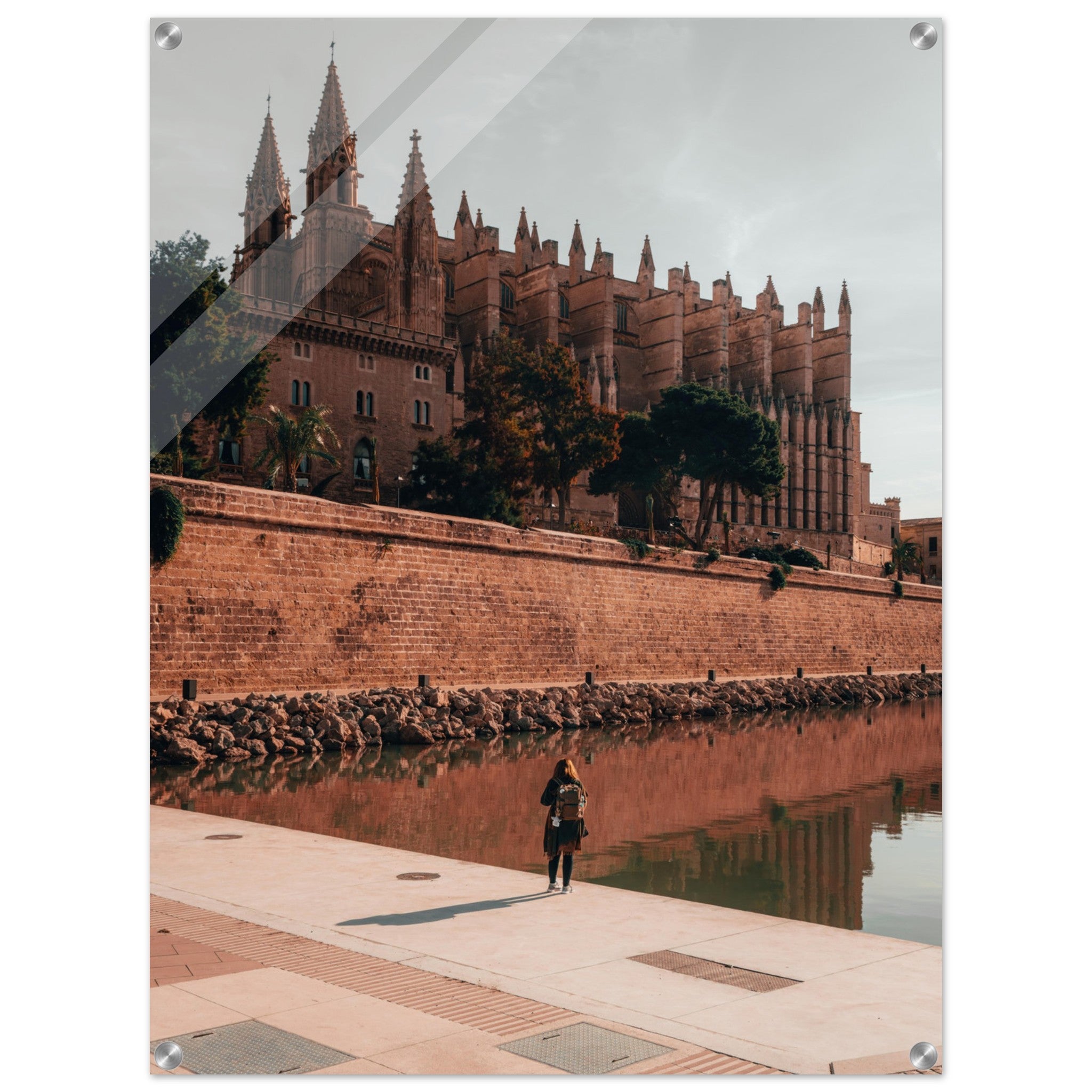 The Majesty of Mallorca: La Seu Cathedral's Reflection | Acrylic Print