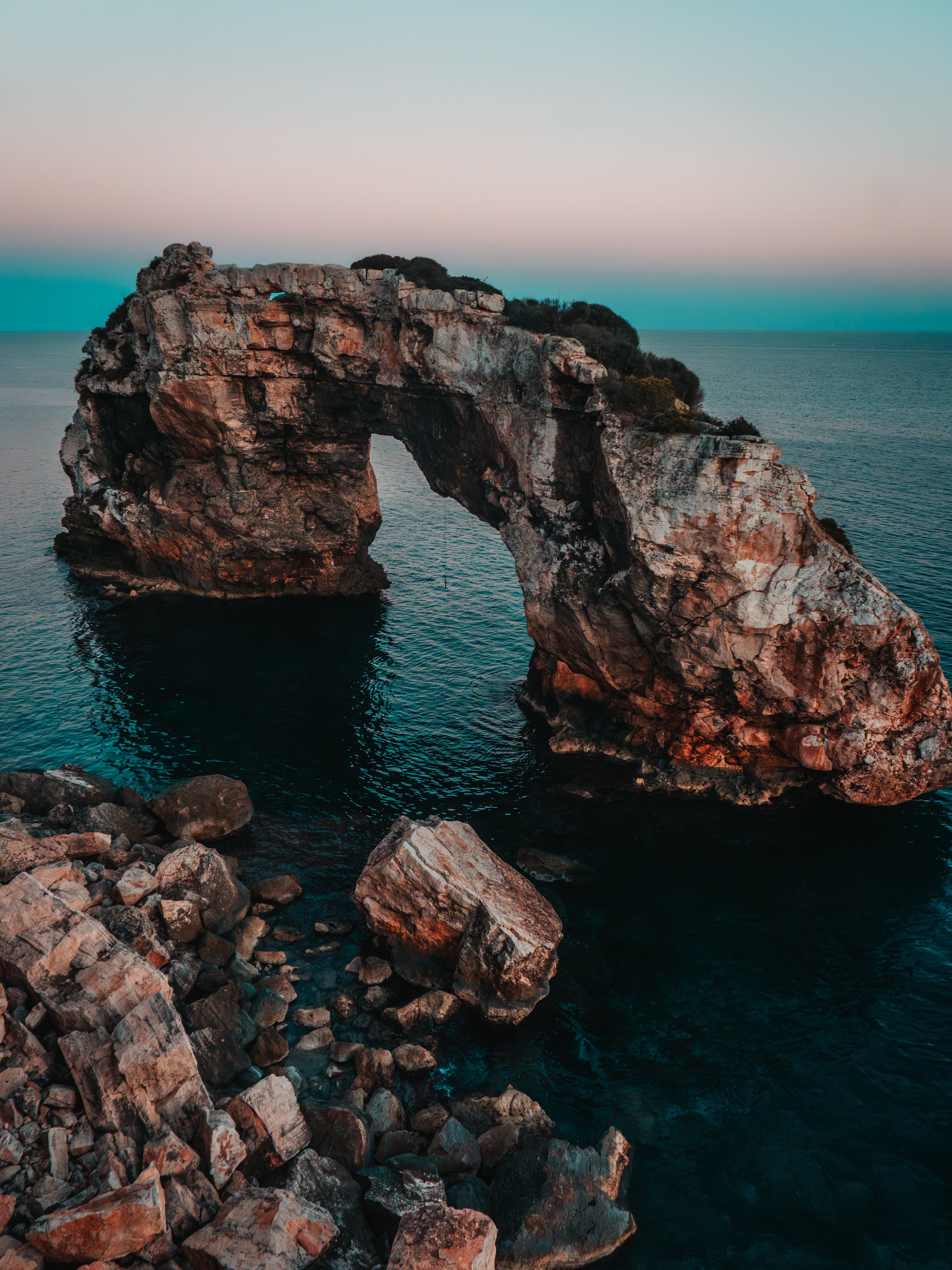 Mallorca's Natural Arch: Es Pontàs at Twilight | Poster