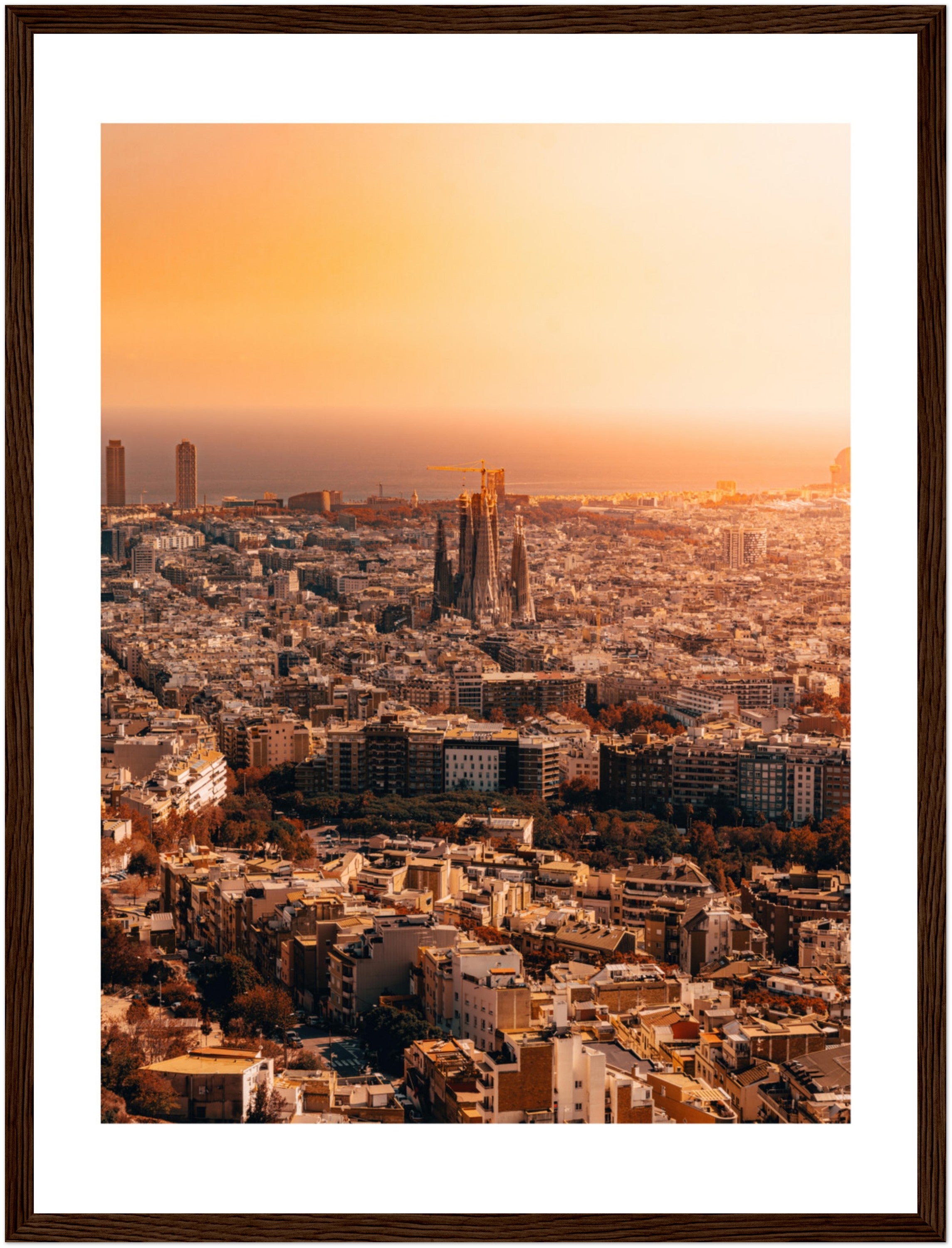 Barcelona Sunset: The Sagrada Família Stands Tall II | Poster