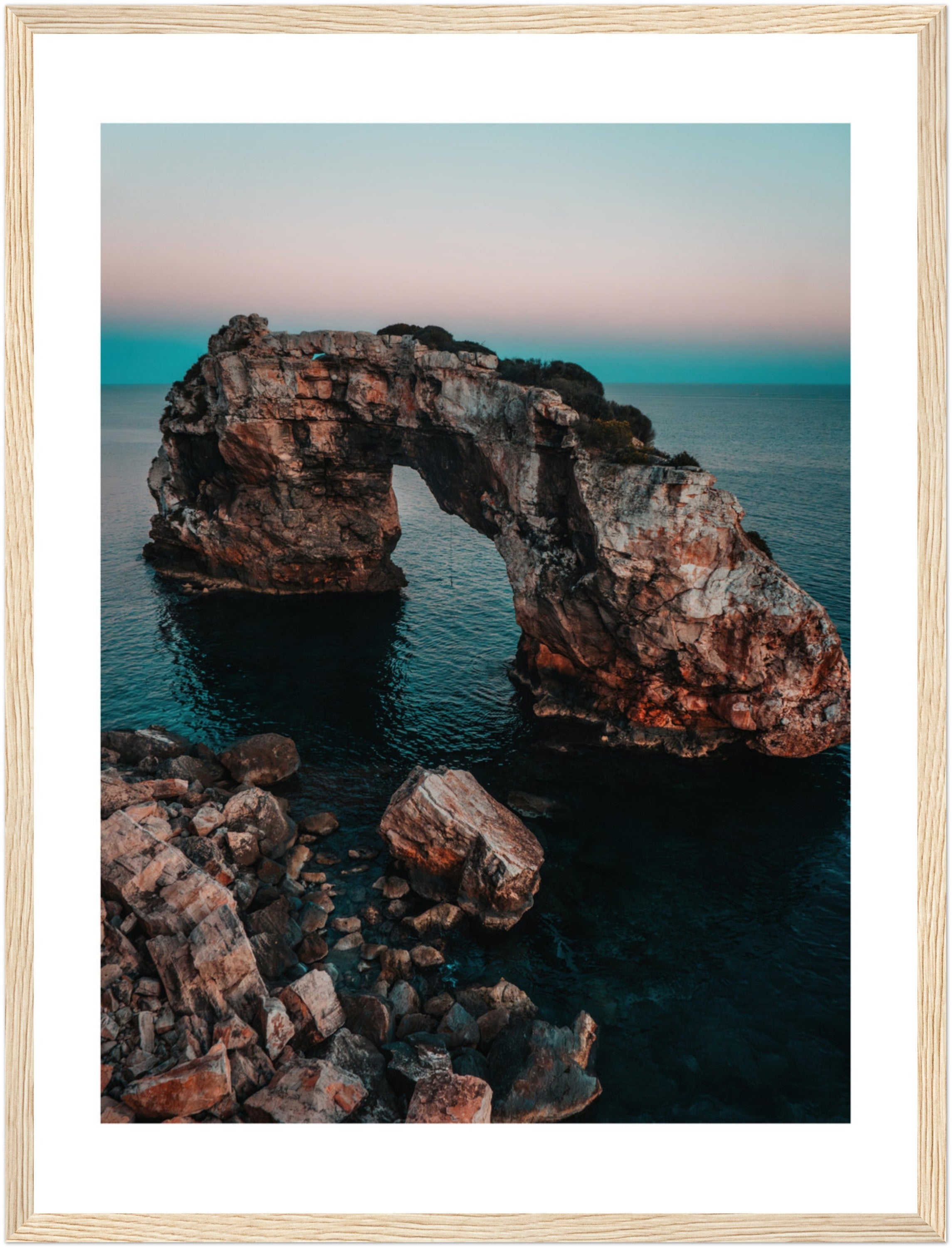 Mallorca's Natural Arch: Es Pontàs at Twilight | Poster