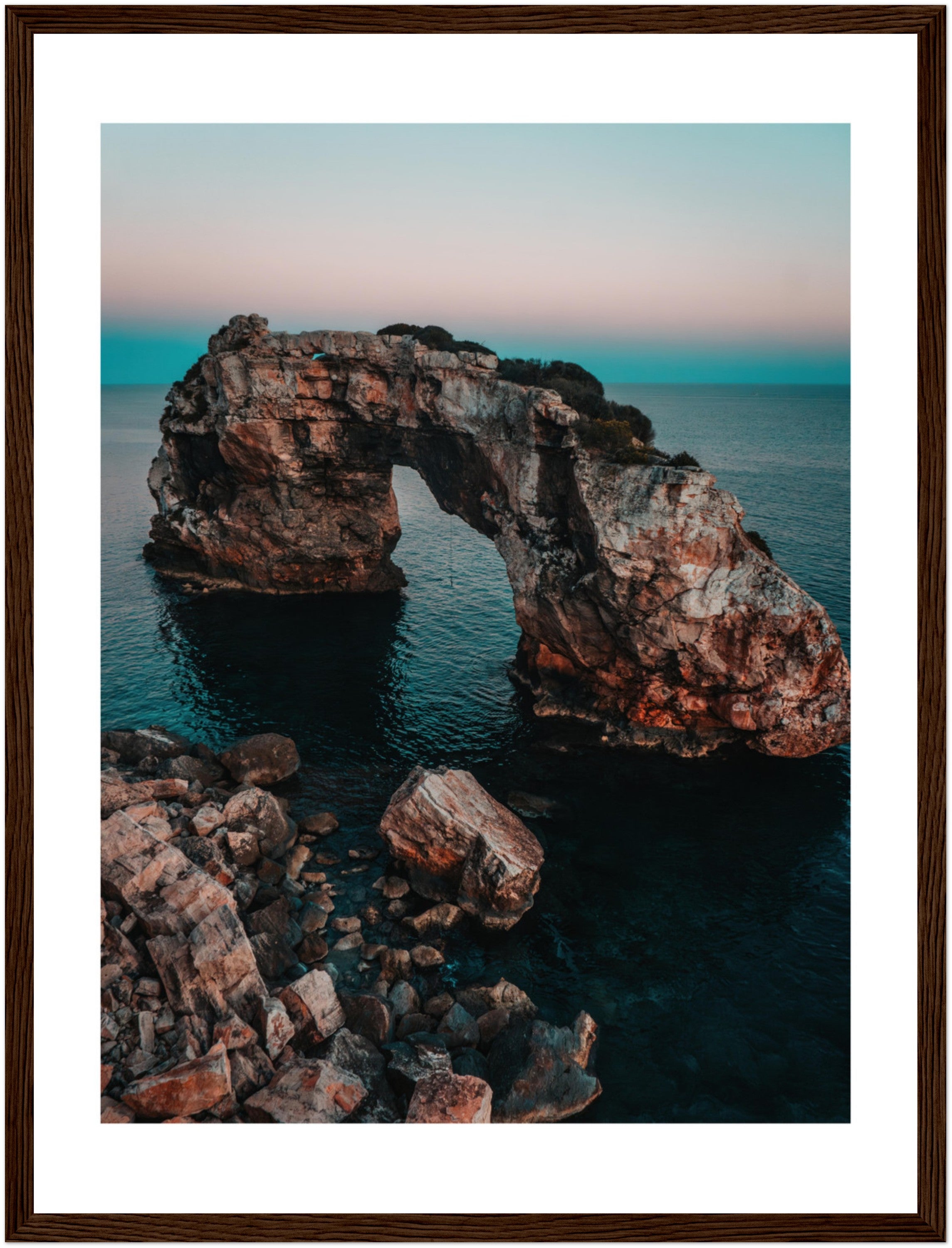 Mallorca's Natural Arch: Es Pontàs at Twilight | Poster