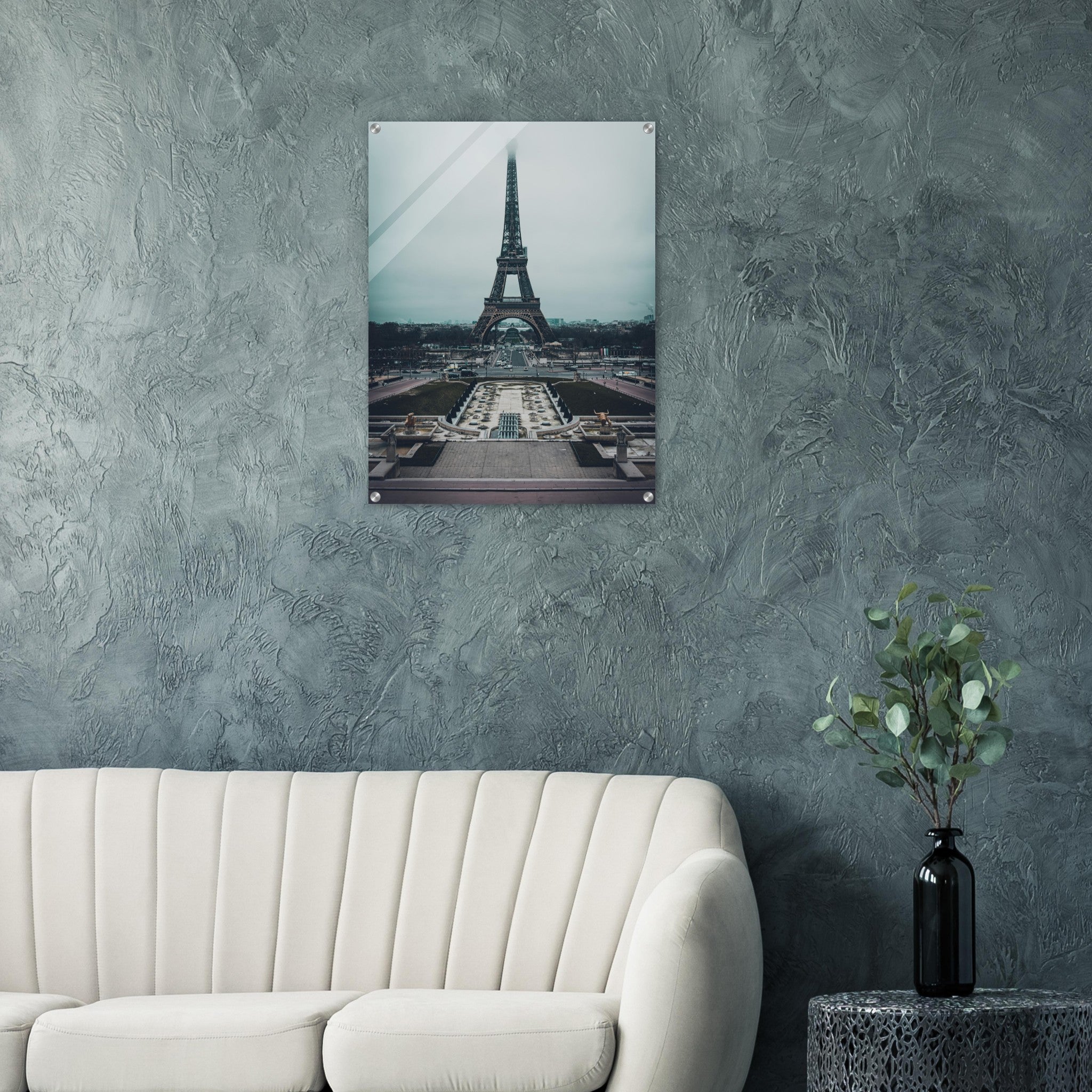 Mystic Paris: Eiffel Tower in the Mist | Acrylic Print