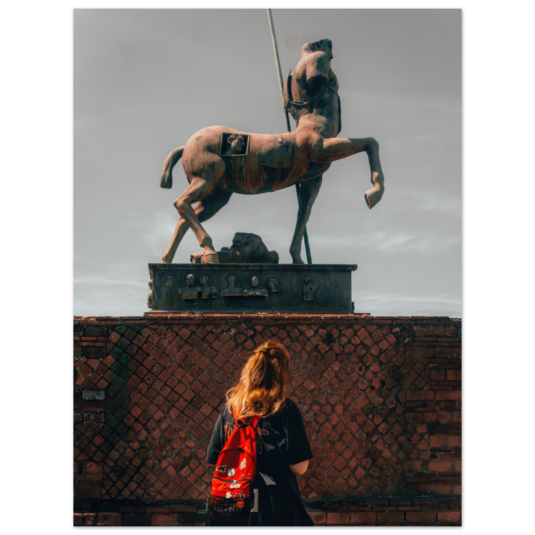 Enchanting Pompeii: Capturing the Centaur Statue | Metal Print