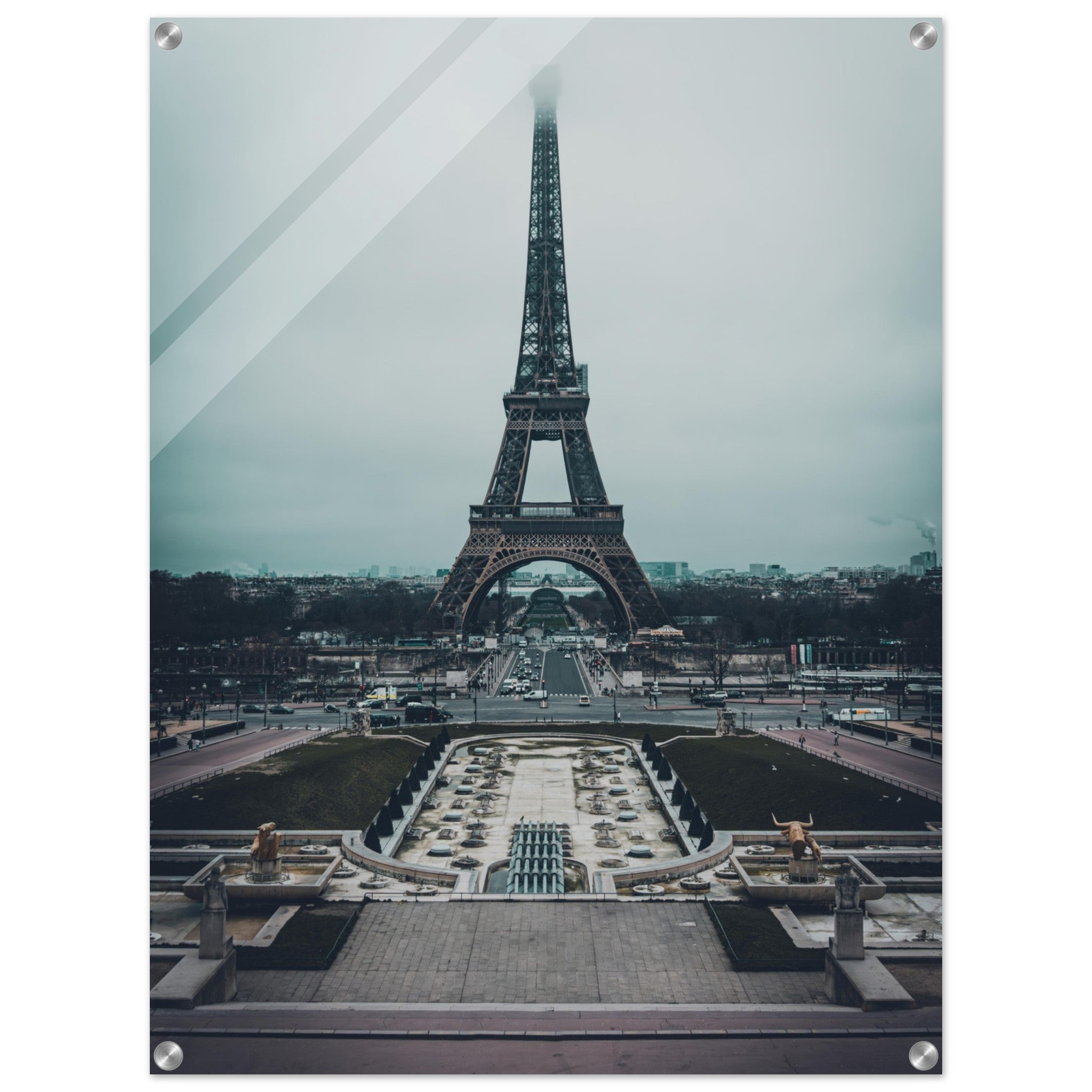 Mystic Paris: Eiffel Tower in the Mist | Acrylic Print