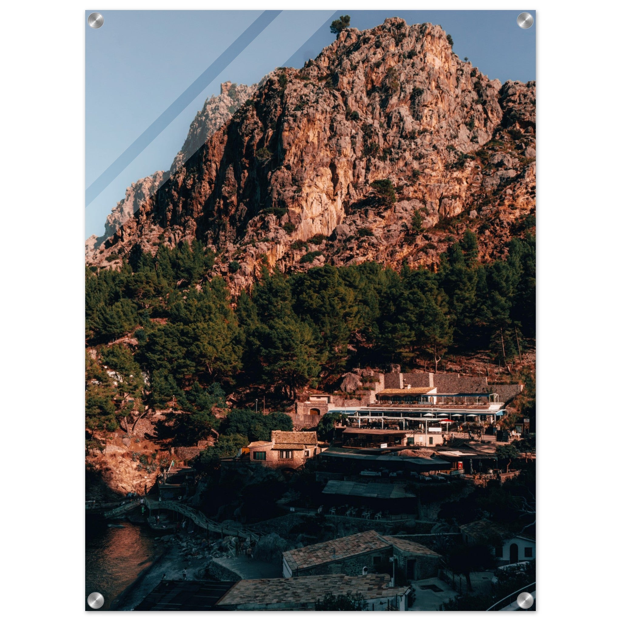 Mallorca's Hidden Corner: Cliffs in the Sunset | Acrylic Print