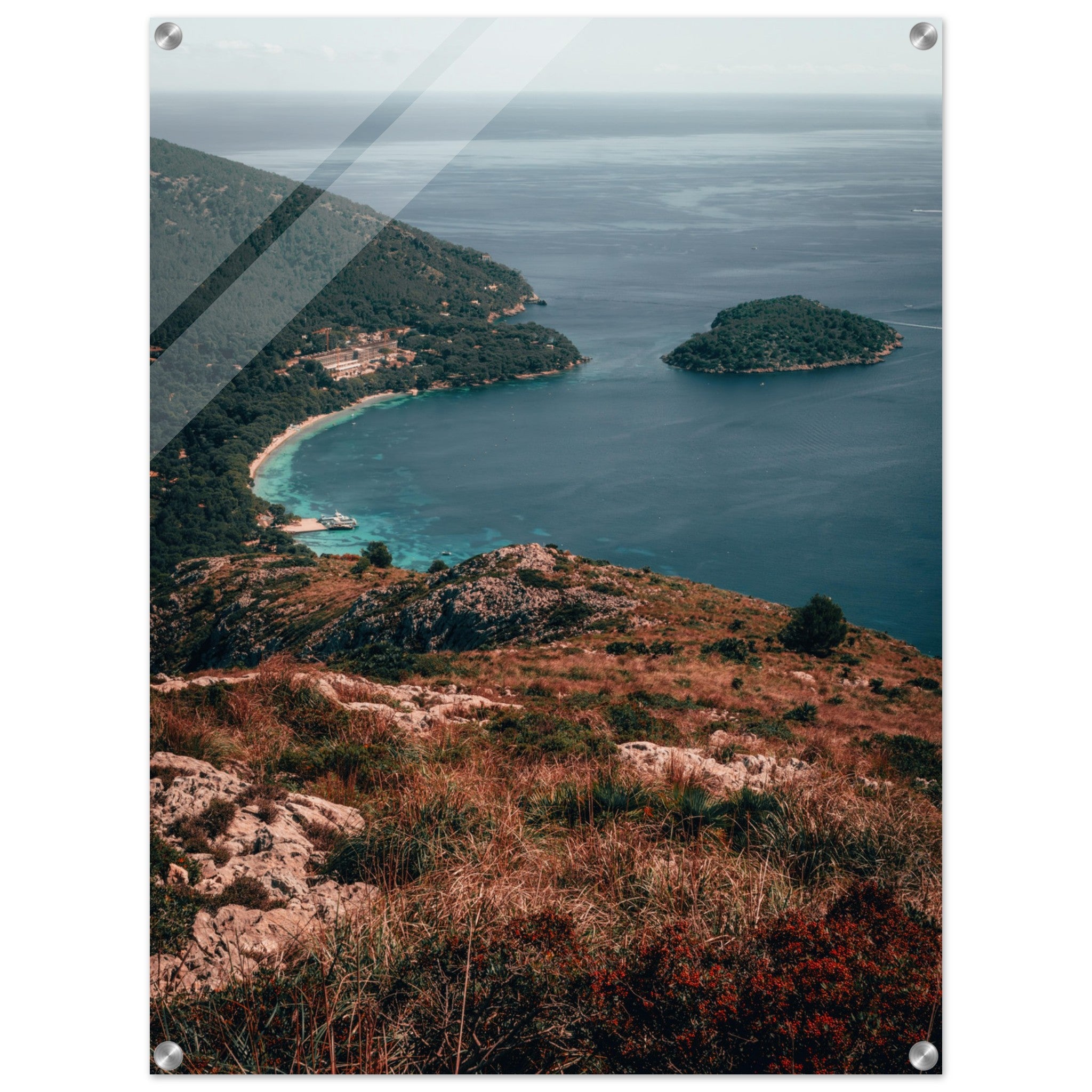 Mallorca's Natural Allure: Between Hill and Sea | Acrylic Print