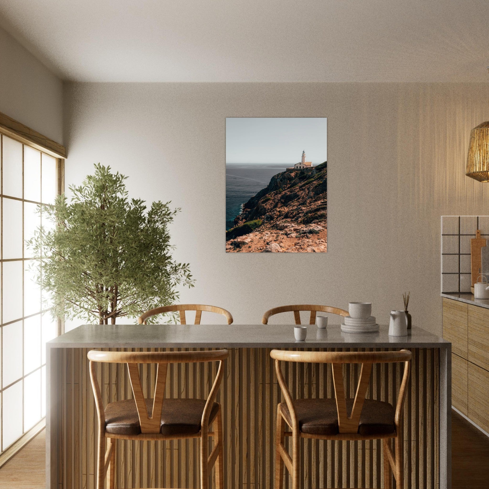 Mallorca's Coastal Beacon: The Capdepera Lighthouse  | Metal Print