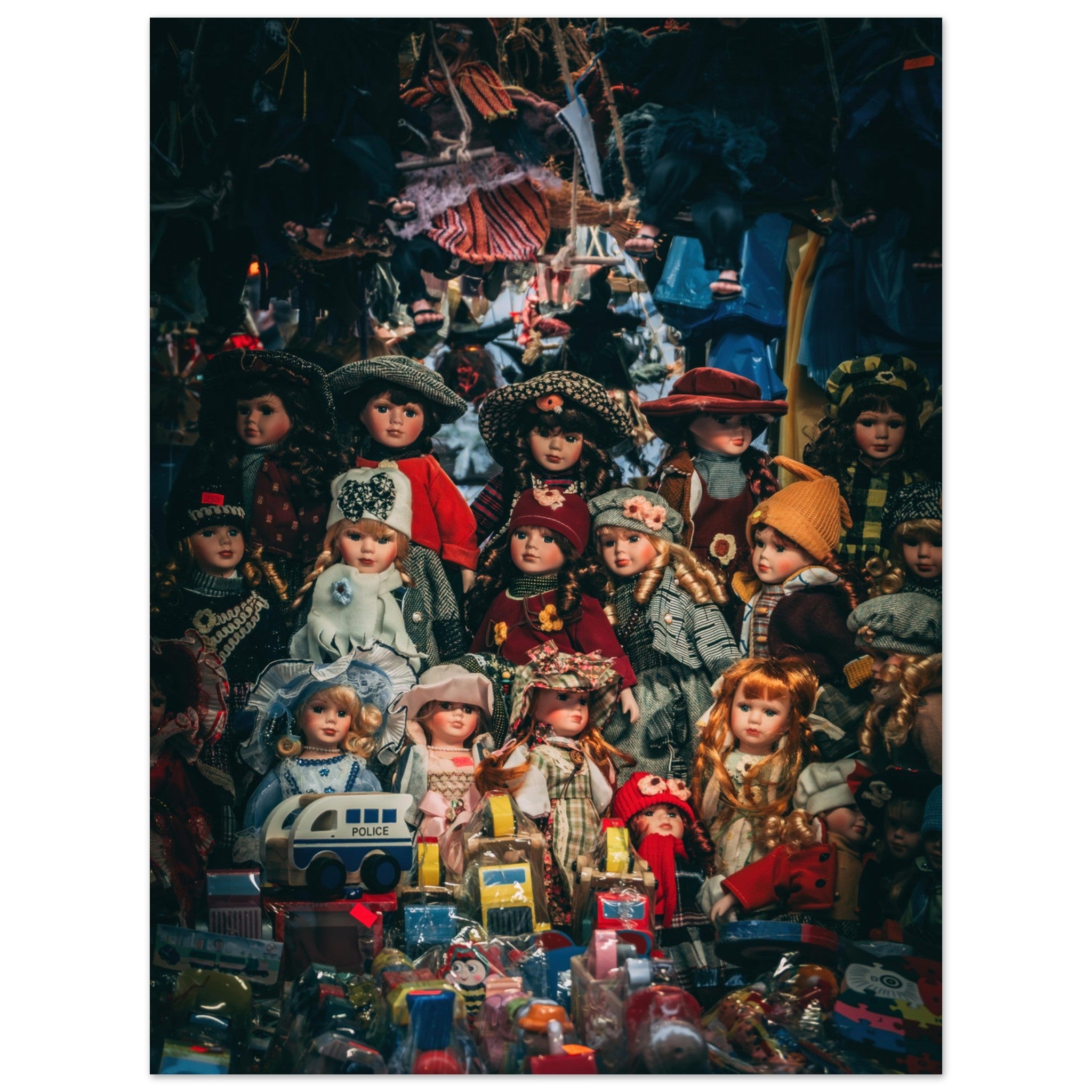 Dolls of Prague: A Market Day Snapshot | Metal Print